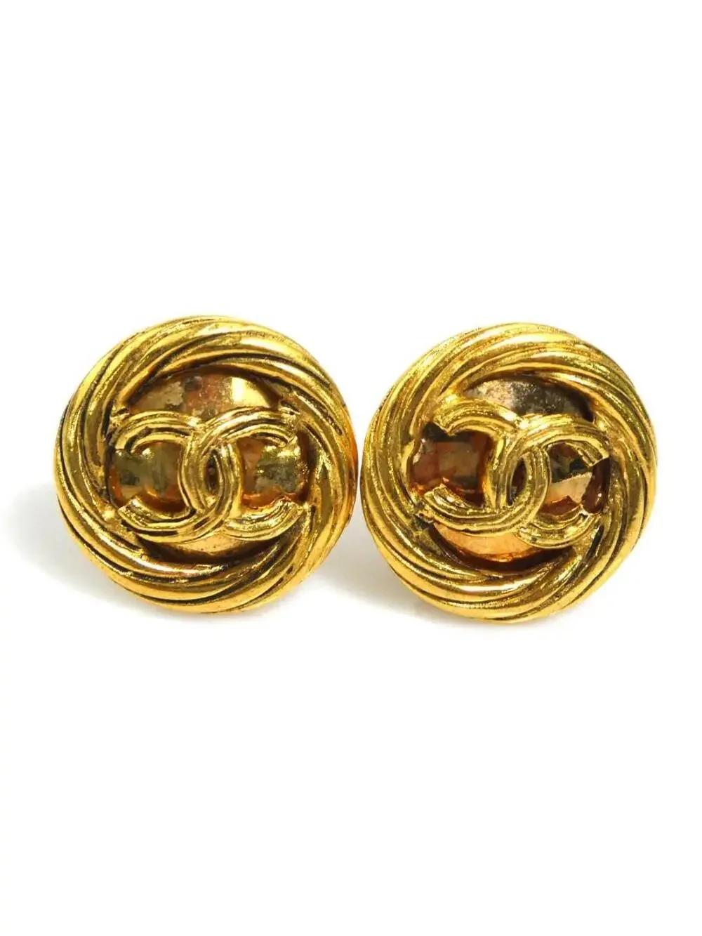 Auth Chanel Vintage Cc Logo Clip On #303074C31B